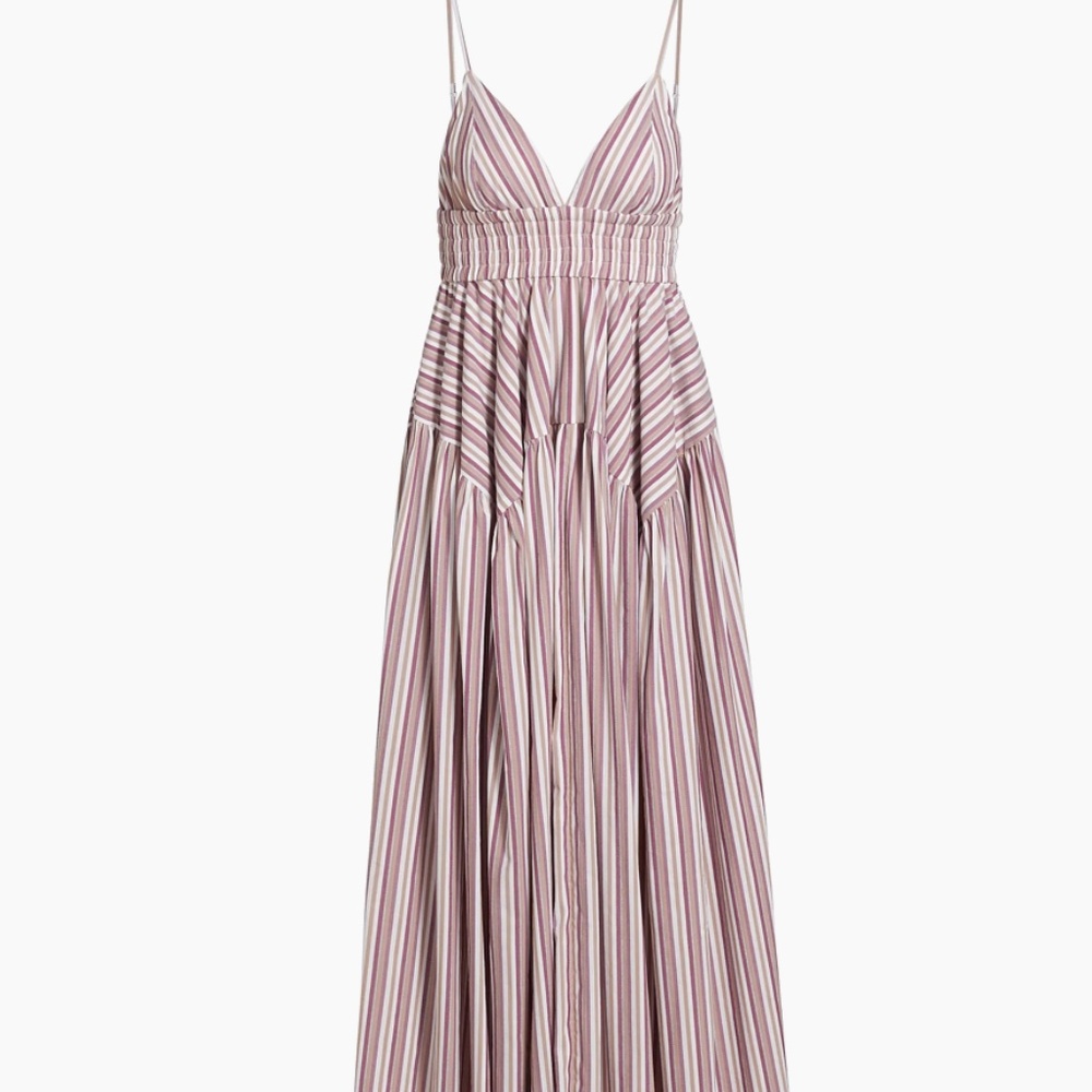 🤩 Rosetta Getty  Striped Cotton Maxi Dress🤩